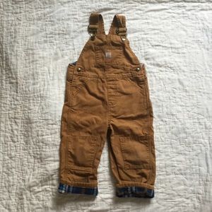 Lined Carhartt Bib Overalls Lined 2T